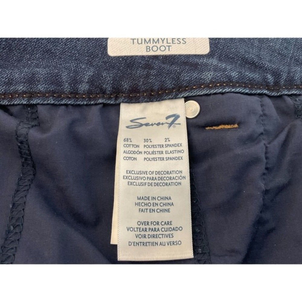 Seven7 Tummyless Bootcut Jeans Dark Wash Blue Stretch High Rise Plus 24W - Picture 6 of 14